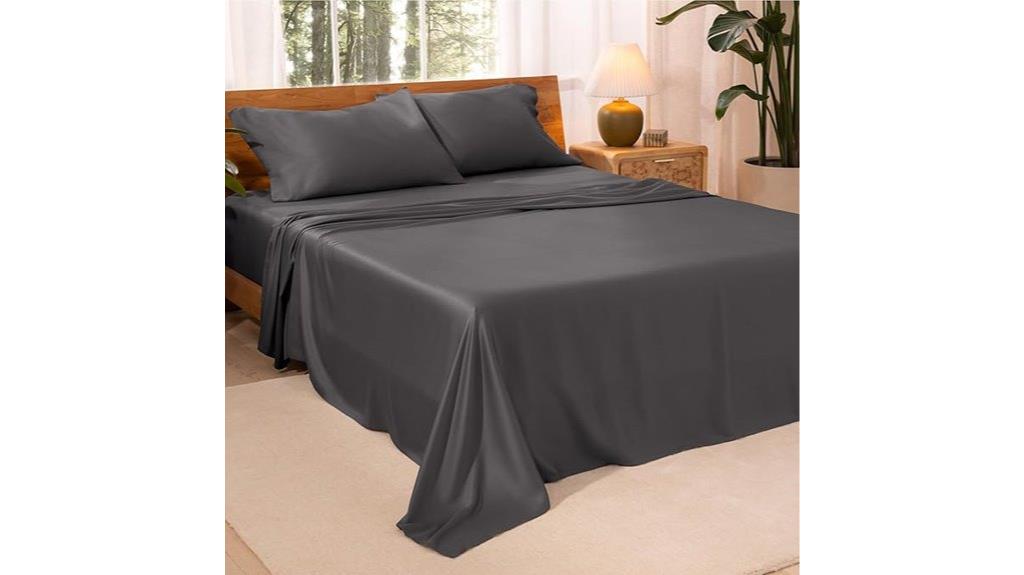 queen lyocell grey sheets