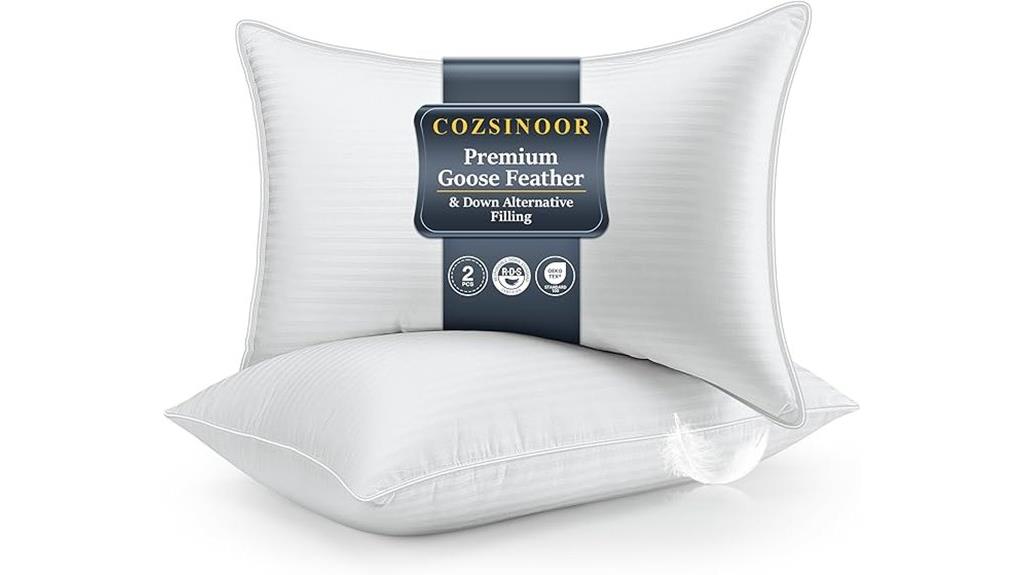 queen size goose pillows