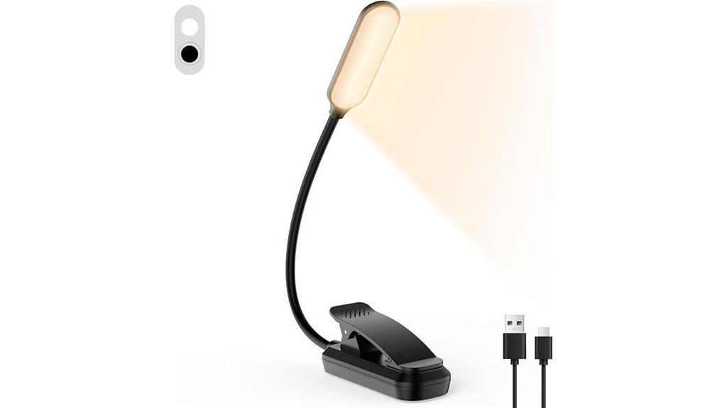 rechargeable clip on book light
