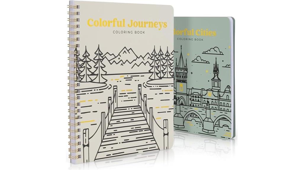 relaxing coloring book set