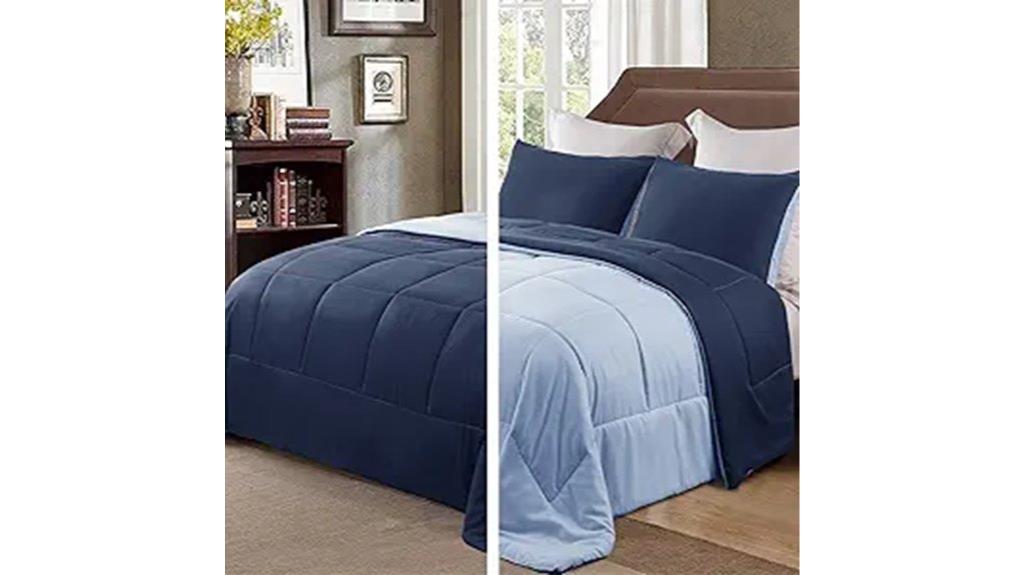 reversible queen comforter set