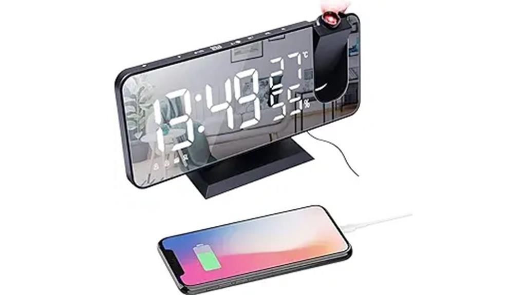 rotatable projection alarm clock