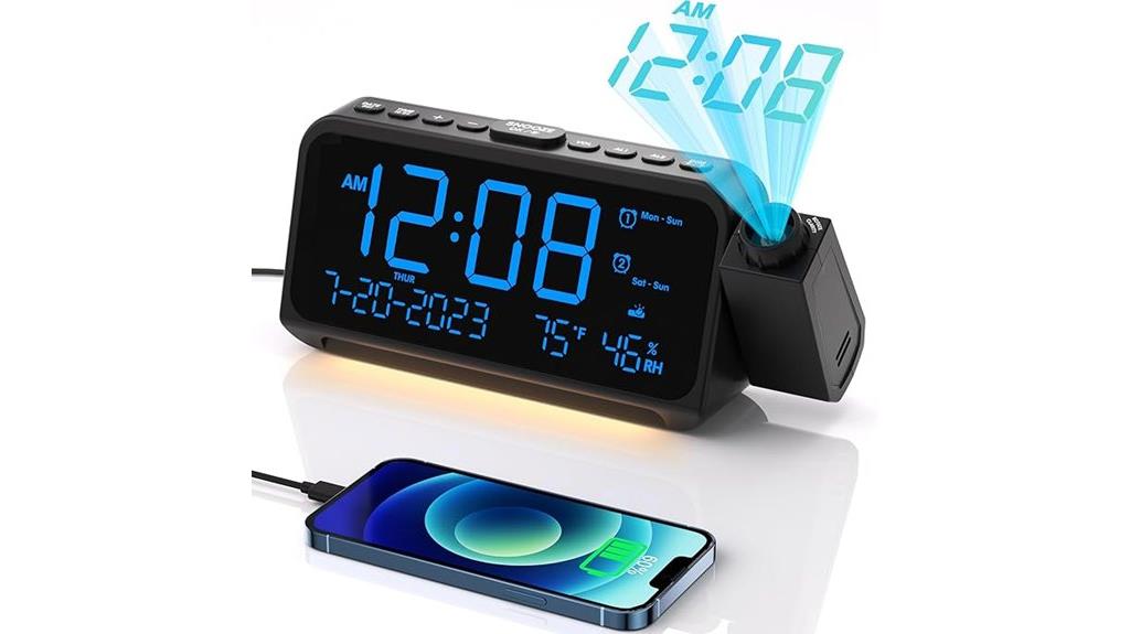 rotatable projector dual alarm