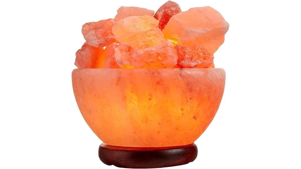 salt lamp with crystal
