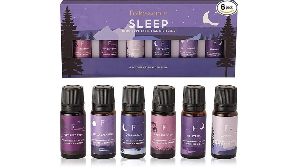 set of six sleep oils