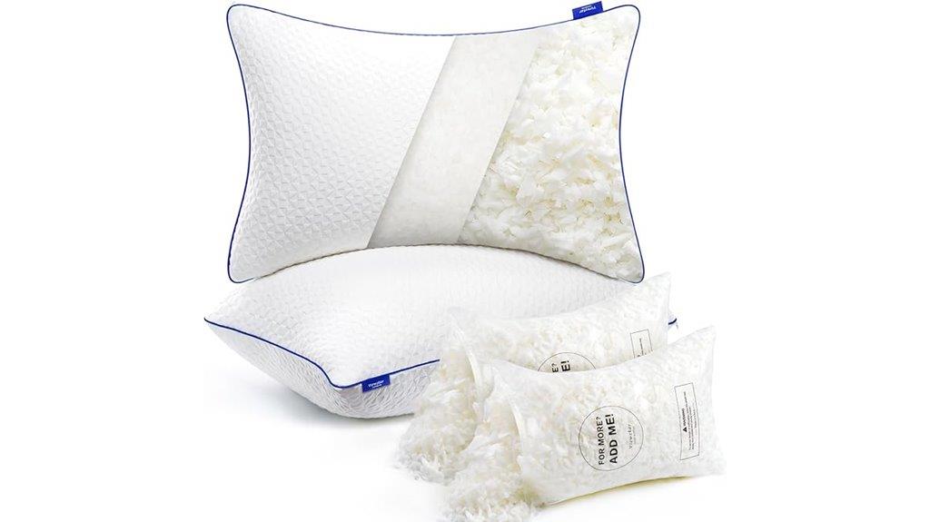 shredded foam pillow set
