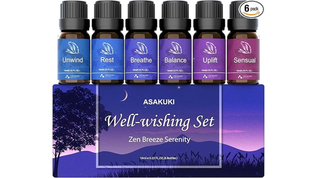 six 10ml essential oils