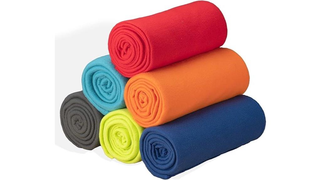 six pack fleece cozy blankets