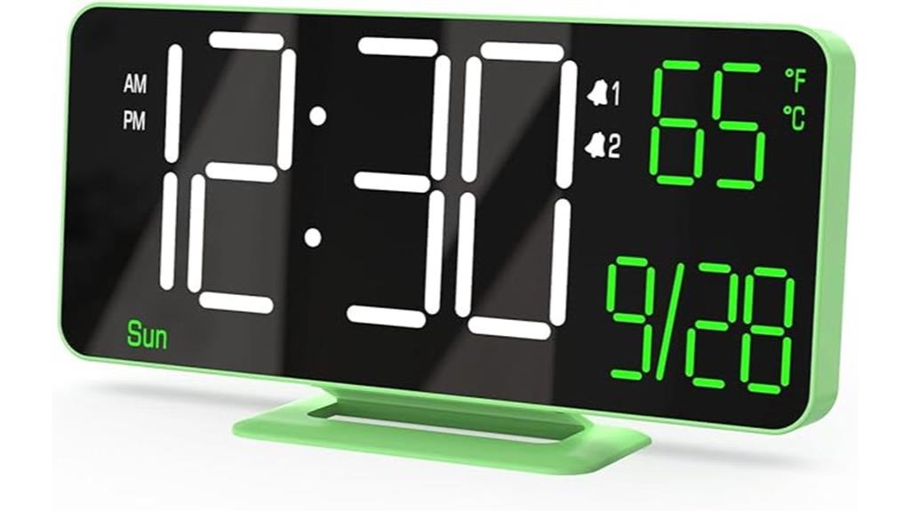 small digital clock with alarm