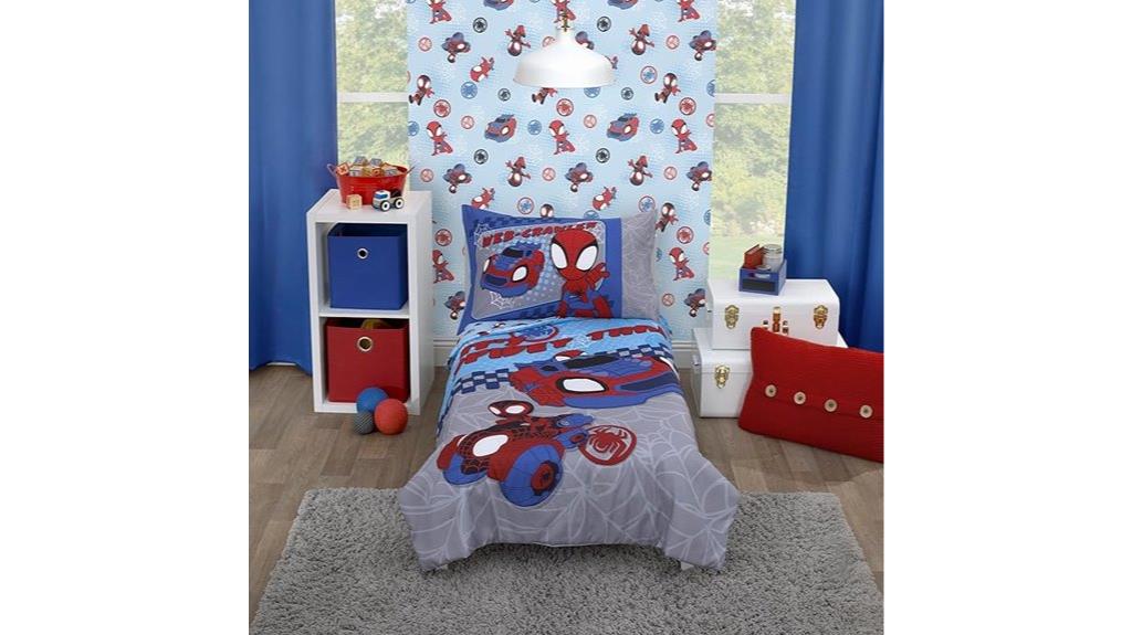 spiderman toddler bed set