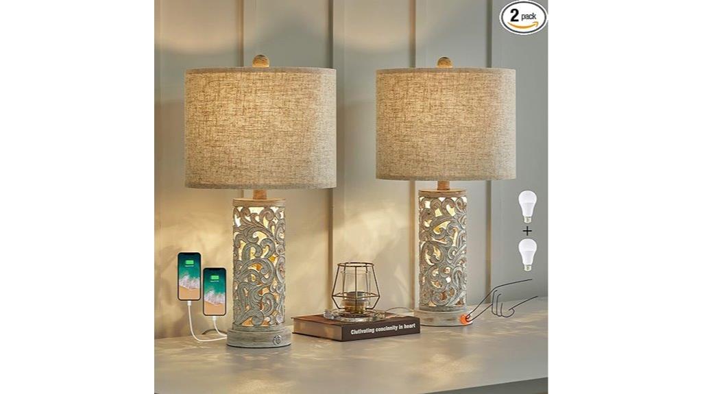 three way dimmable usb lamps