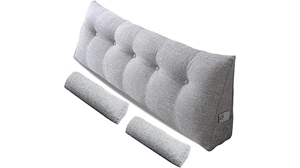 triangular headboard reading support