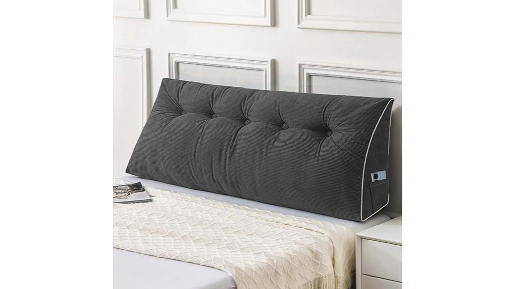 triangular queen headboard pillow