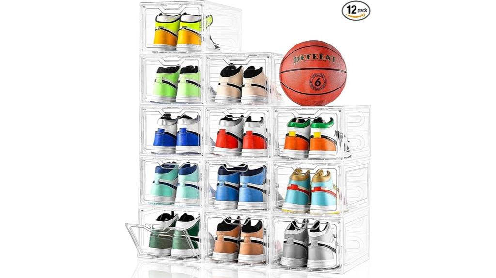 twelve clear shoe organizer