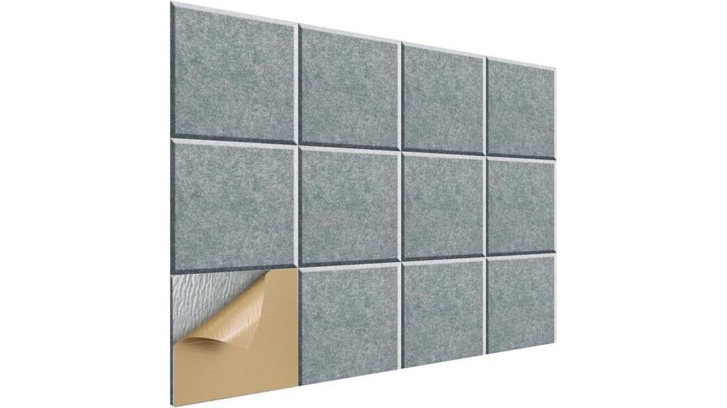 twelve self adhesive acoustic panels