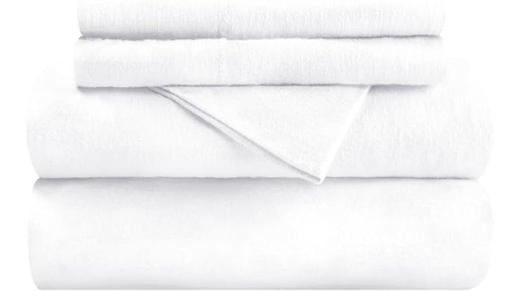 twin white flannel sheets