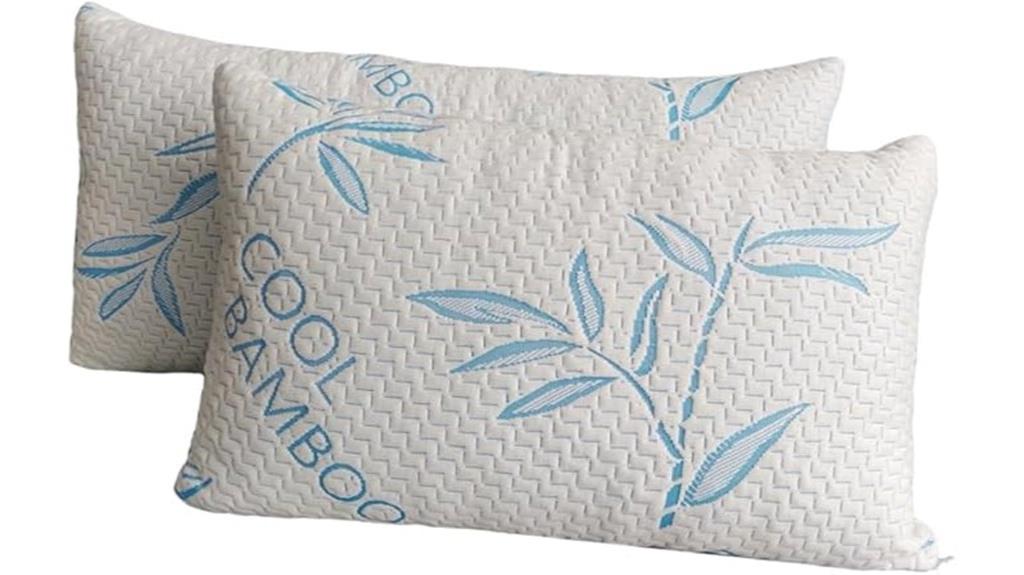 two bamboo rayon pillows