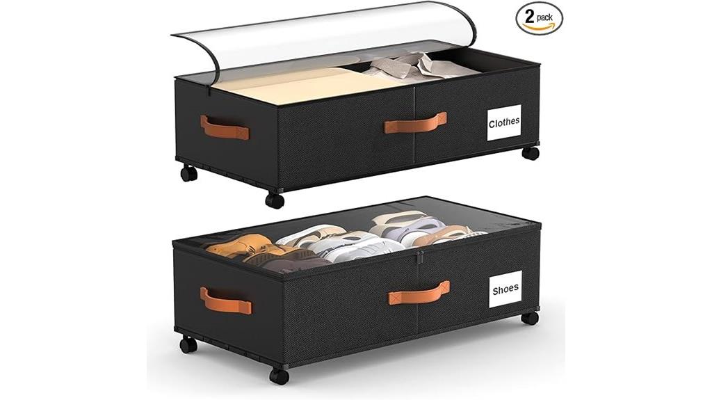 two pack under bed storage