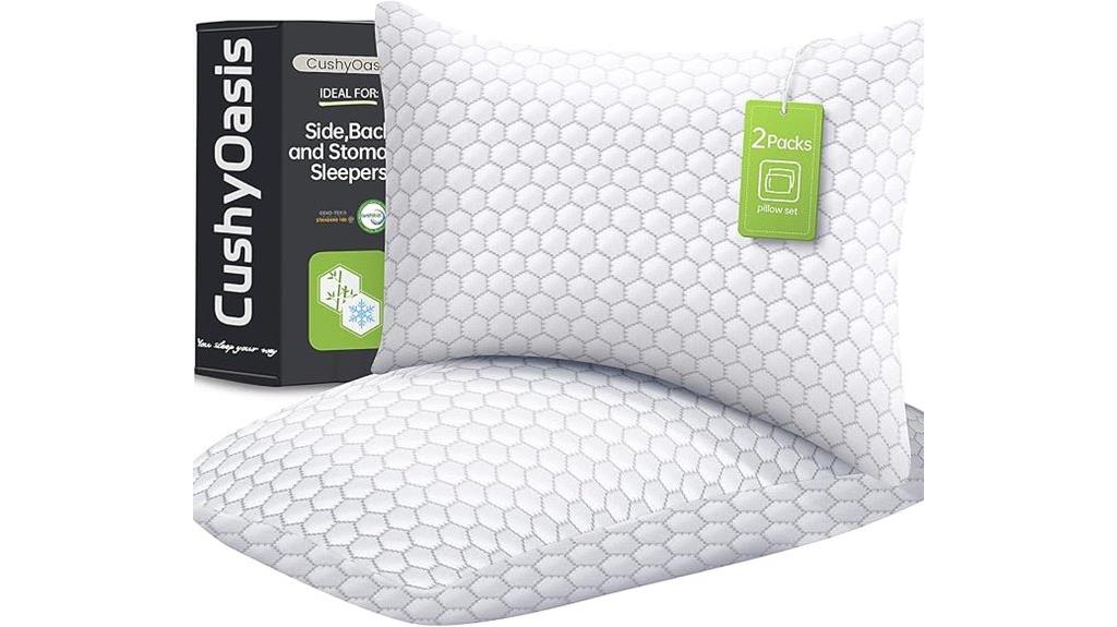 two shredded foam pillows