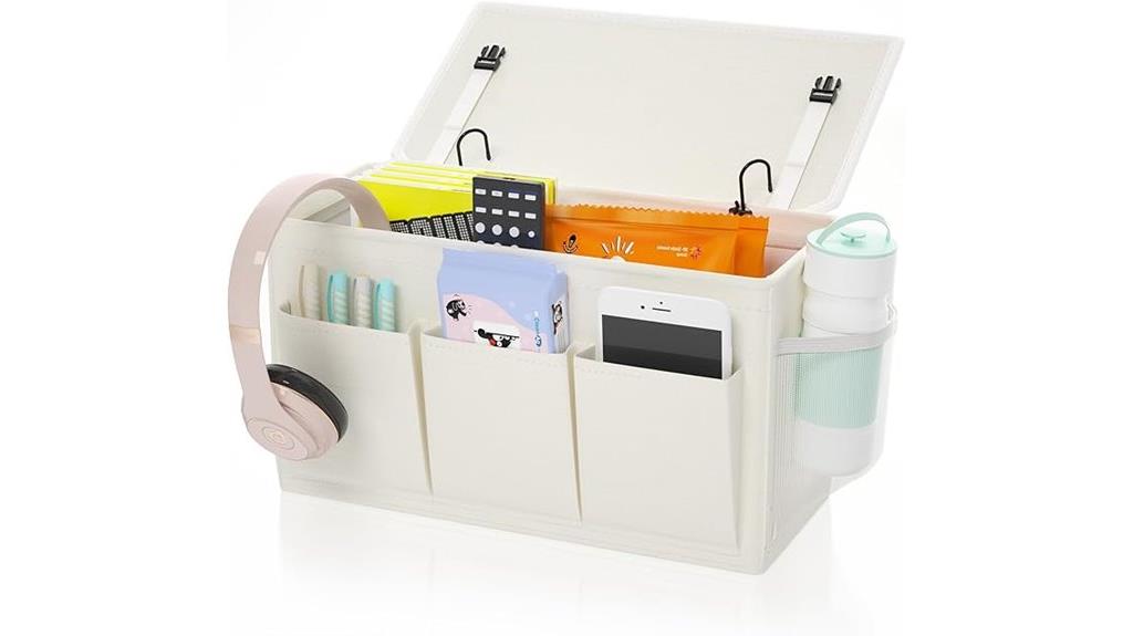 versatile 6 pocket bedside organizer