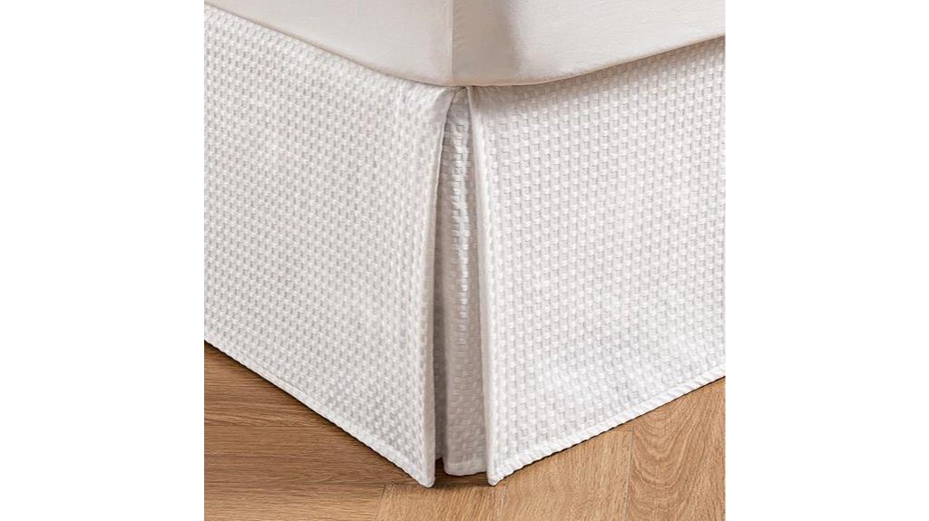 waffle weave bed skirt