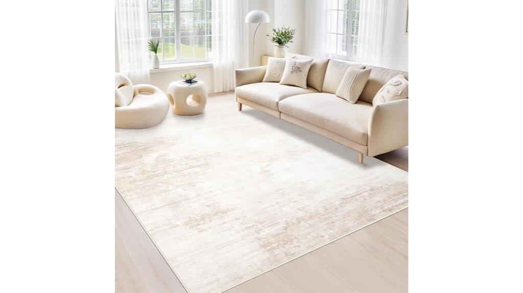 washable modern abstract rug