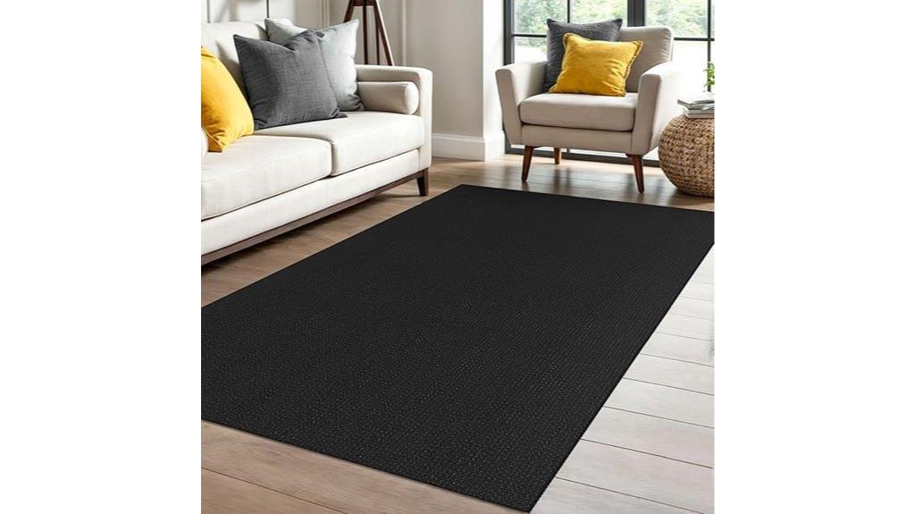 washable rubber backed rug