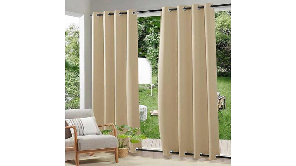 waterproof insulated patio curtains