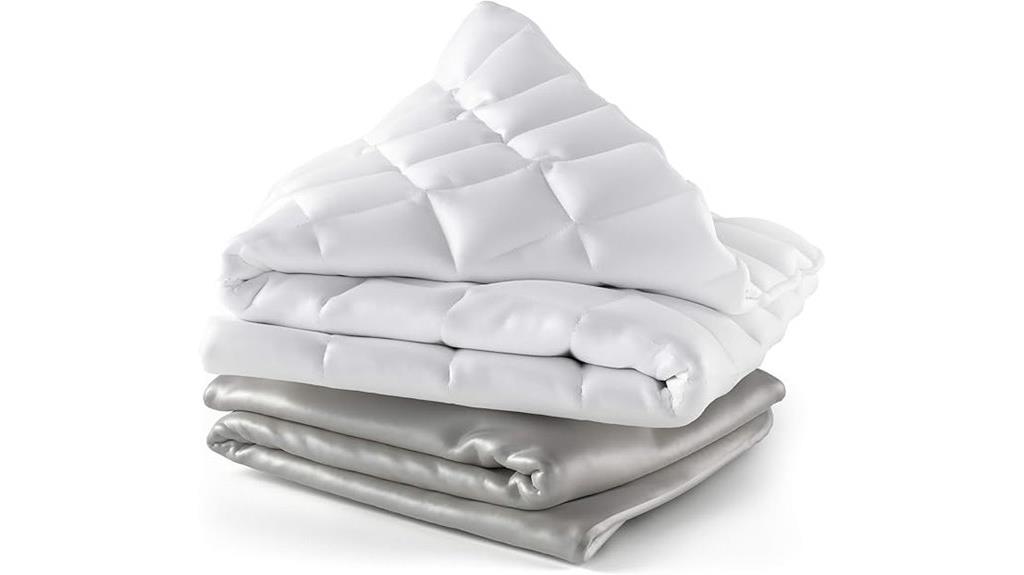 weighted blanket with bamboo cover