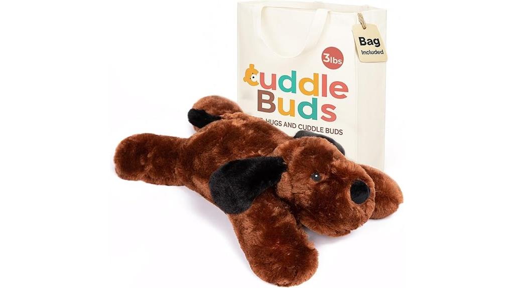 weighted dog plush