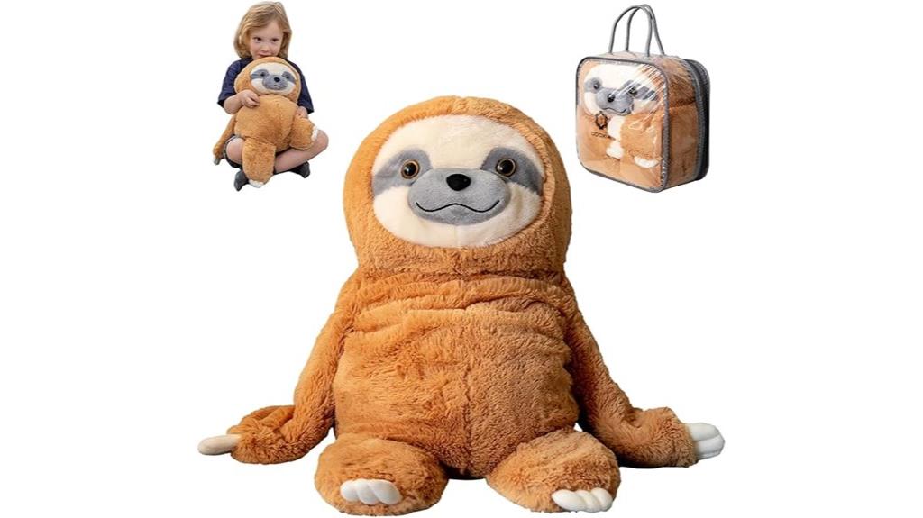 weighted plush sloth