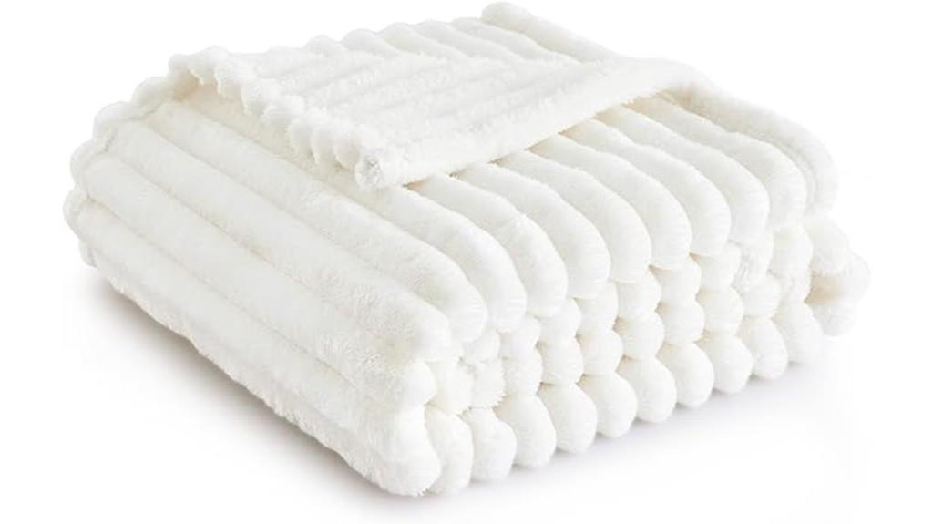 white couch blanket