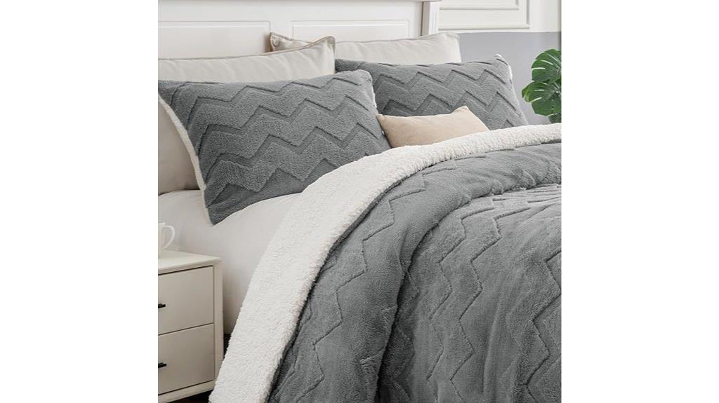winter sherpa queen bedding