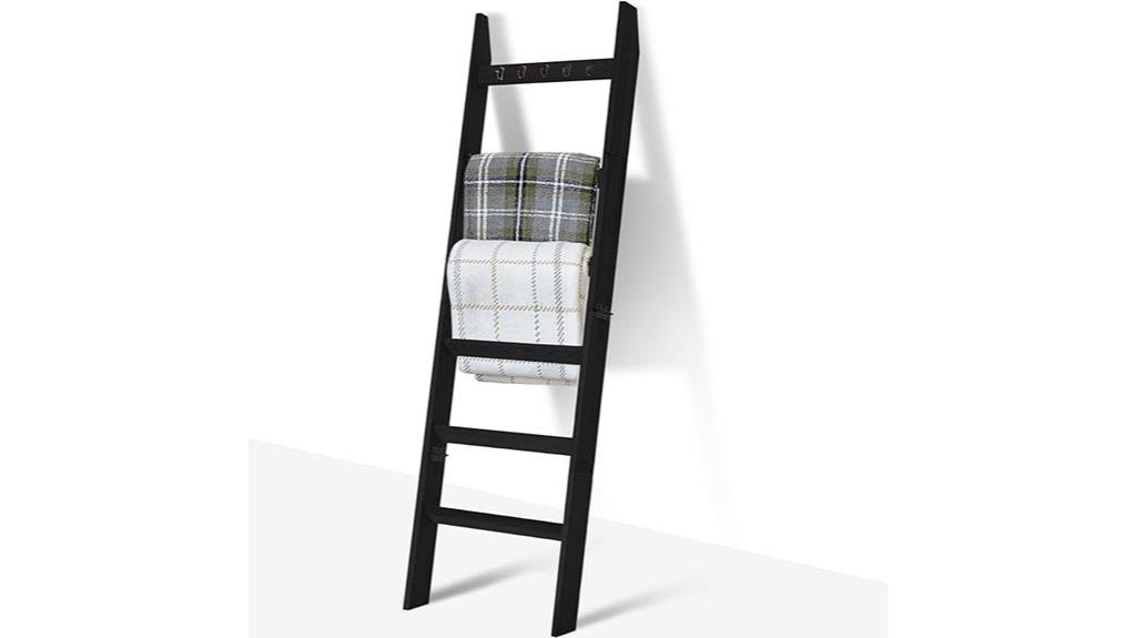 wooden 6 tier blanket ladder