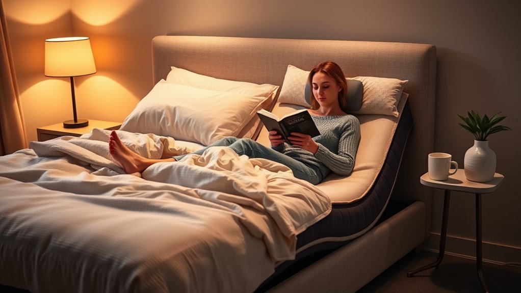 adjustable bed reading comfort