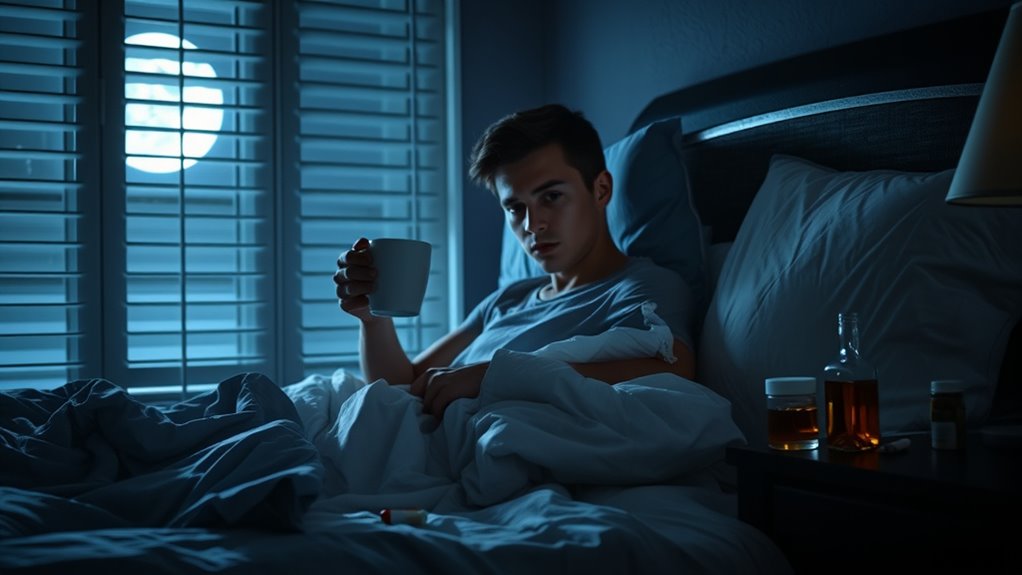 alcohol and caffeine disrupt sleep