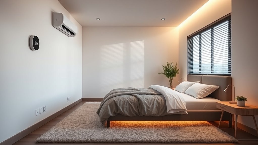 climate controlled bedroom setup