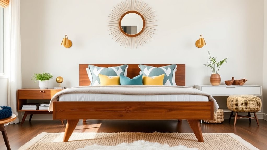 mid century bedroom decor