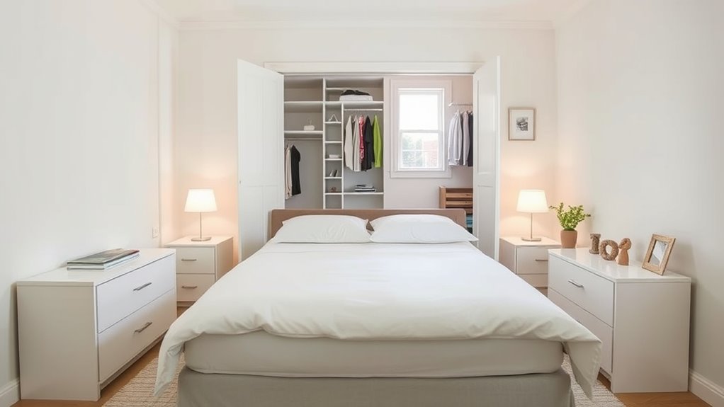 organized calming bedroom environment