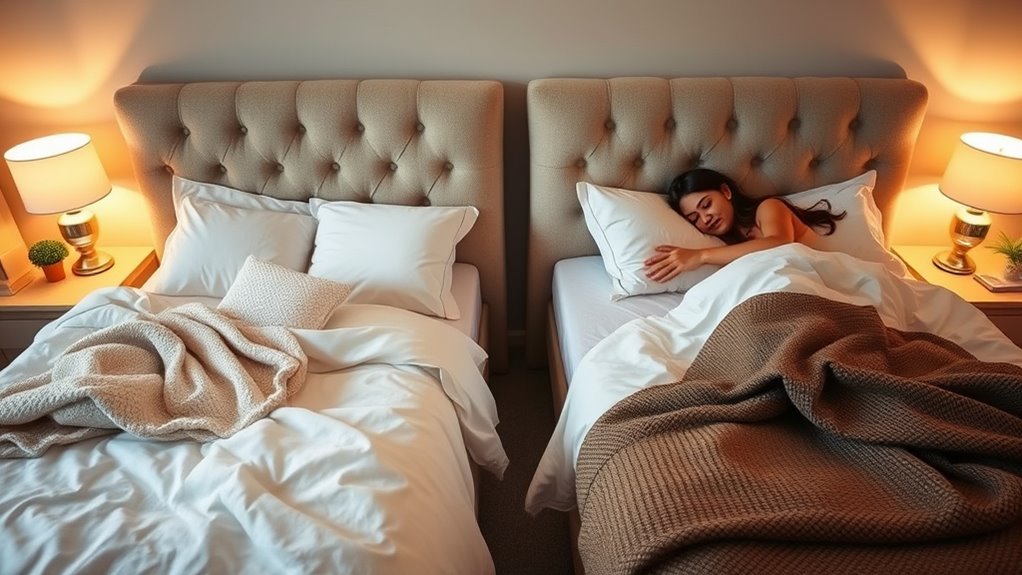 separate beds improve sleep