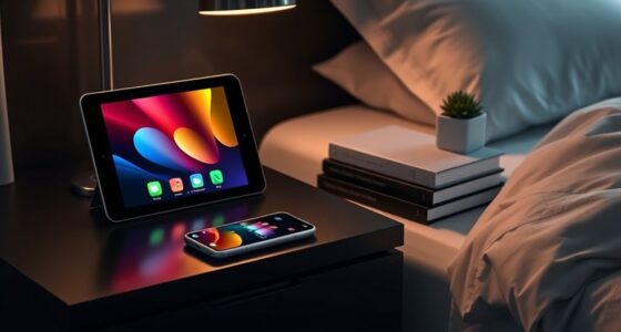 smart bedside display chargers