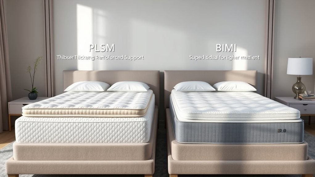 weight bmi influence mattress