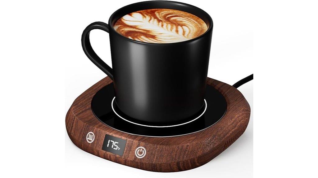 desk coffee warmer auto shutoff
