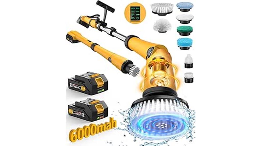 electric spin scrubber with battery