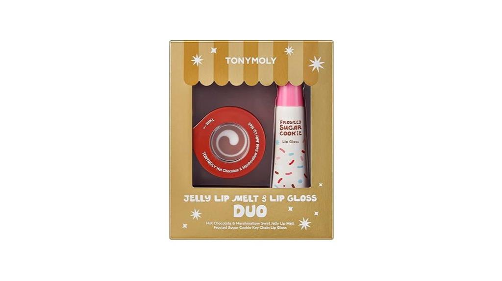 lip gloss keychain duo