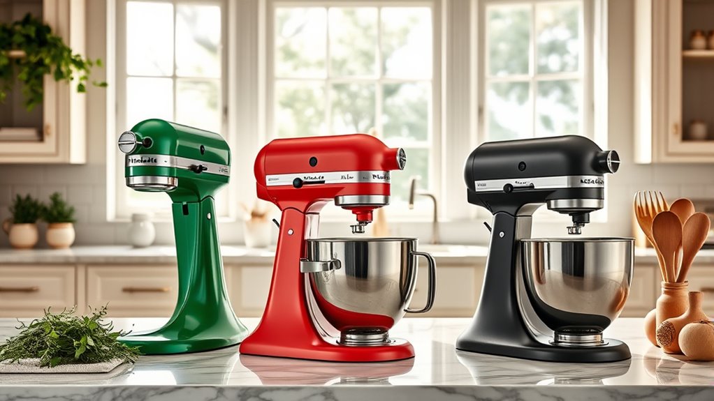 top kitchenaid mixer colors
