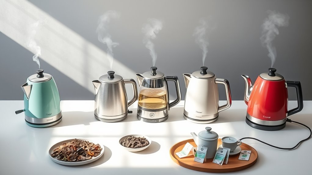 top temperature controlled electric kettles