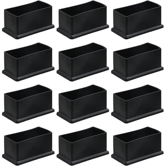 Geesatis 12 PCS Rubber Furniture Leg Covers