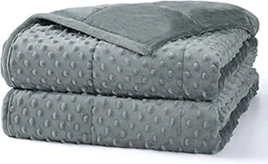 Alomidds 15lb Queen Weighted Blanket Breathable Minky