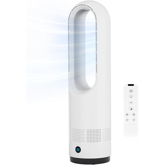 22-Inch Bladeless Oscillating Cooling Fan with Remote